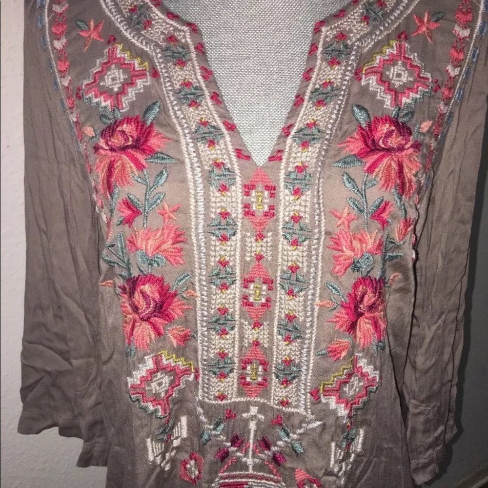 NWT Johnny Was Candace Embroidered Kaftan Tunic XS - Picture 2 of 4